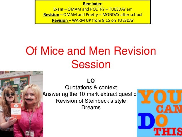Of Mice and Men Revision - Context Essay