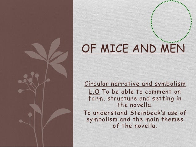Of Mice And Men Revision Circular Narrative And Symbolism Lo To Be Able To Comment On Form Structure And Setting