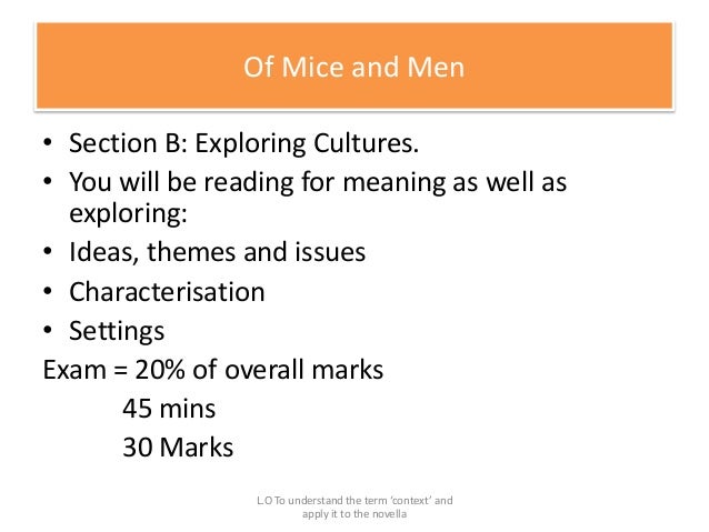 of mice and men literature exam major works data sheet of mice and men
