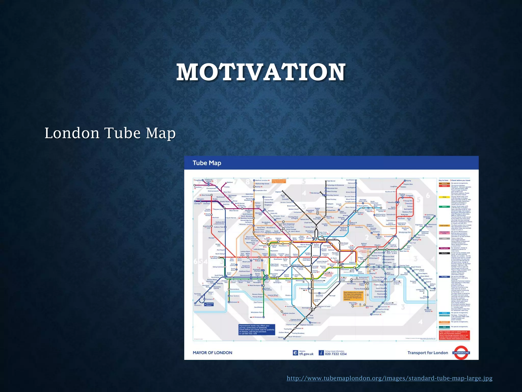 MOTIVATION
London Tube Map

http://www.tubemaplondon.org/images/standard-tube-map-large.jpg

 