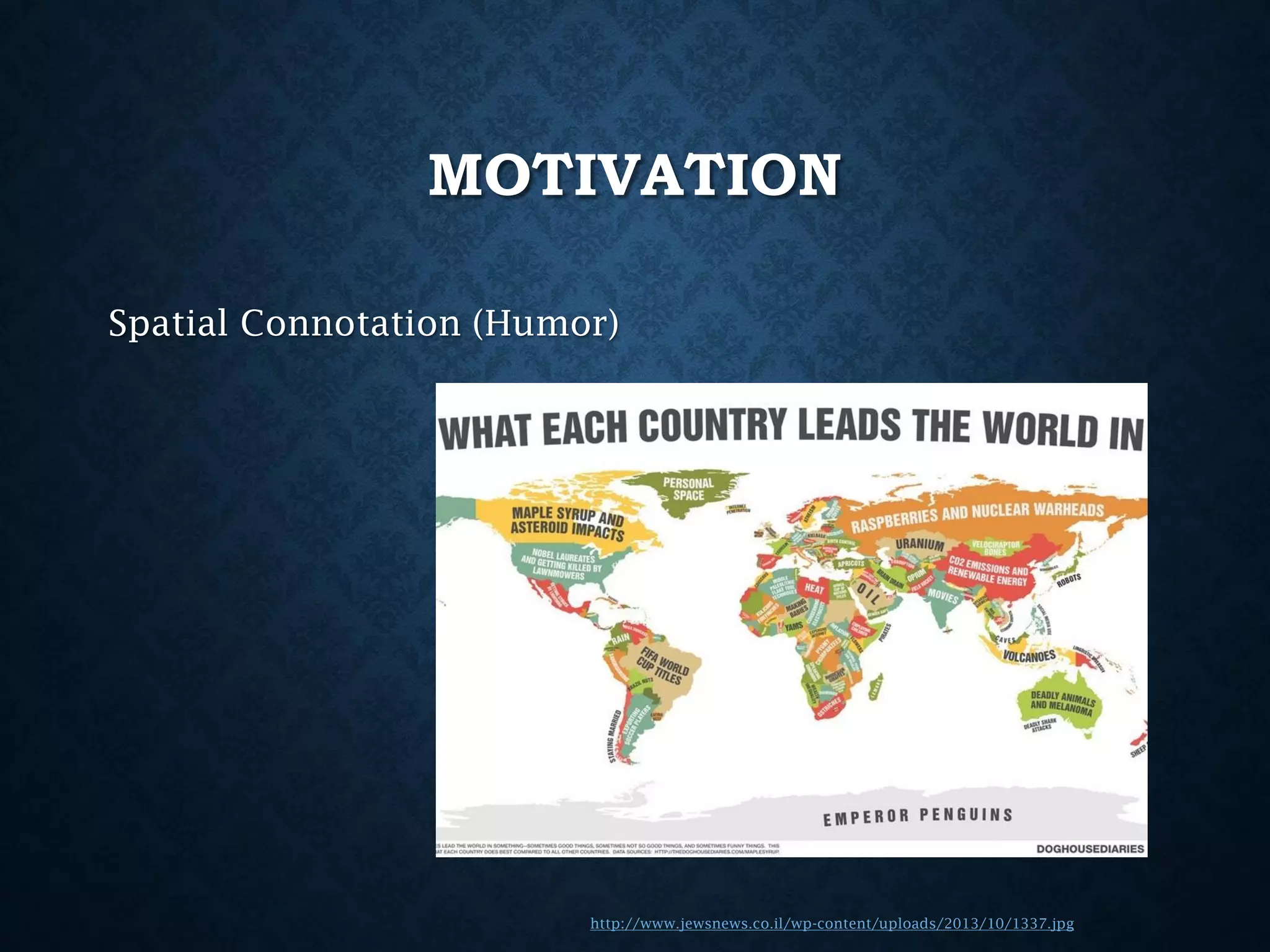 MOTIVATION
Spatial Connotation (Humor)

http://www.jewsnews.co.il/wp-content/uploads/2013/10/1337.jpg

 