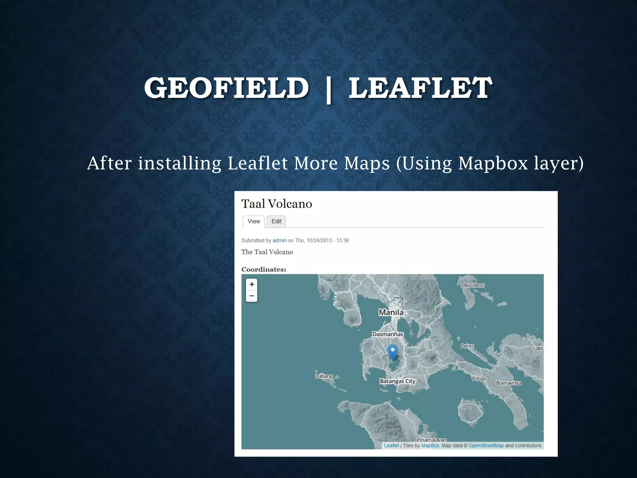 GEOFIELD | LEAFLET
After installing Leaflet More Maps (Using Mapbox layer)

 