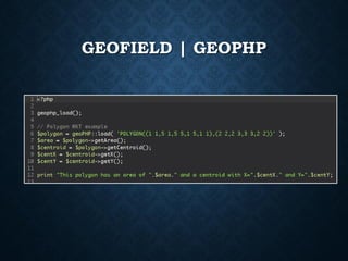 GEOFIELD | GEOPHP

 