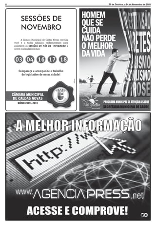 8   30 de Outubro a 04 de Novembro de 2009
 