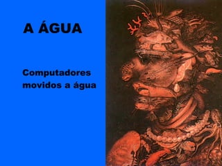 A ÁGUA
Computadores
movidos a água
 