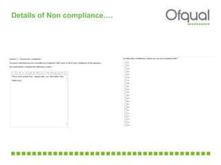 Details of Non compliance….
 