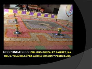 RESPONSABLES: EMILIANO GONZÁLEZ RAMÍREZ, MA.
DEL C. YOLANDA LÓPEZ, ADRINA CHACÓN Y PEDRO LUNA
 