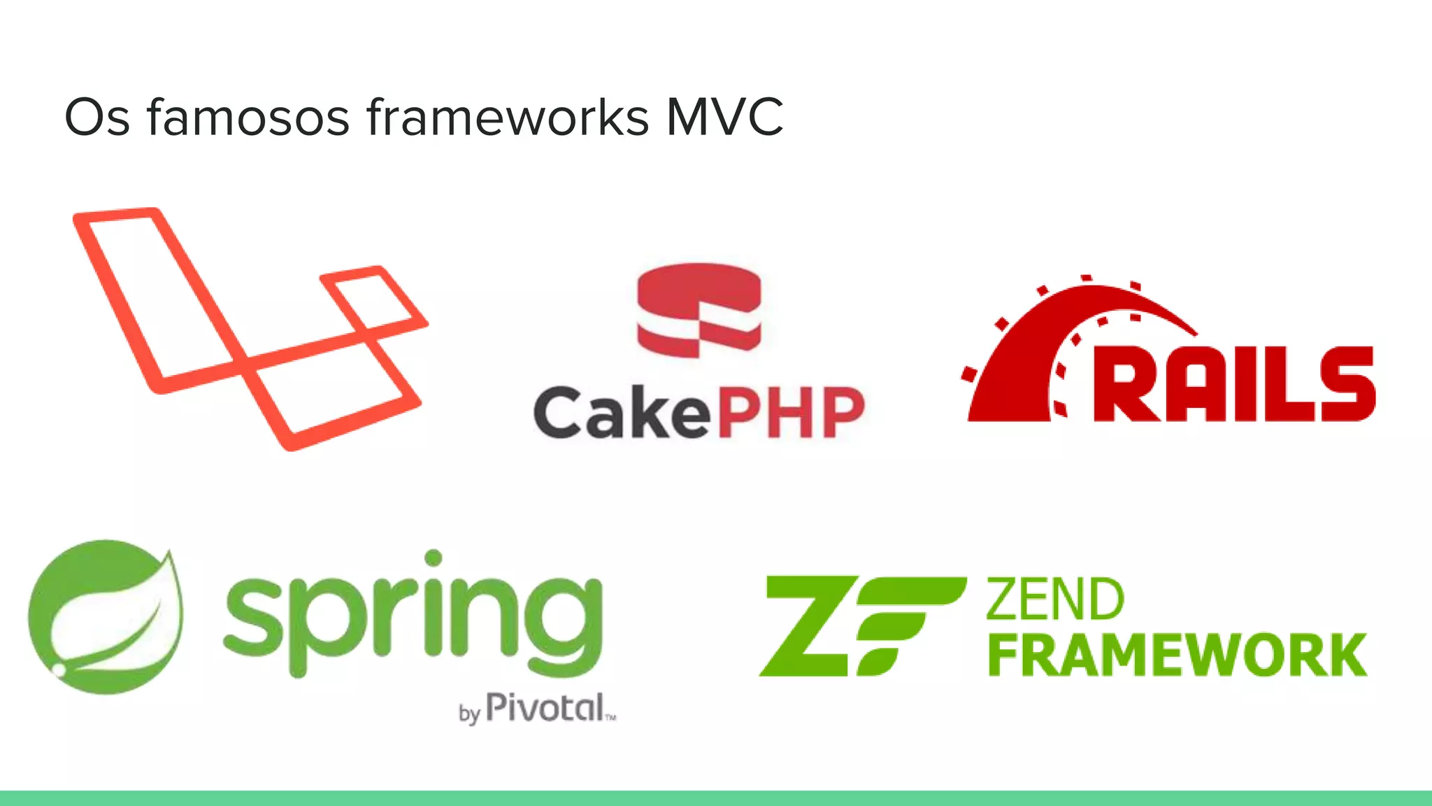 Os famosos frameworks MVC
 