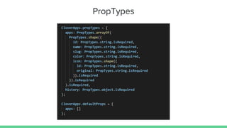 PropTypes
 
