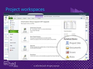 Project workspaces(c) 2011 Microsoft. All rights reserved.