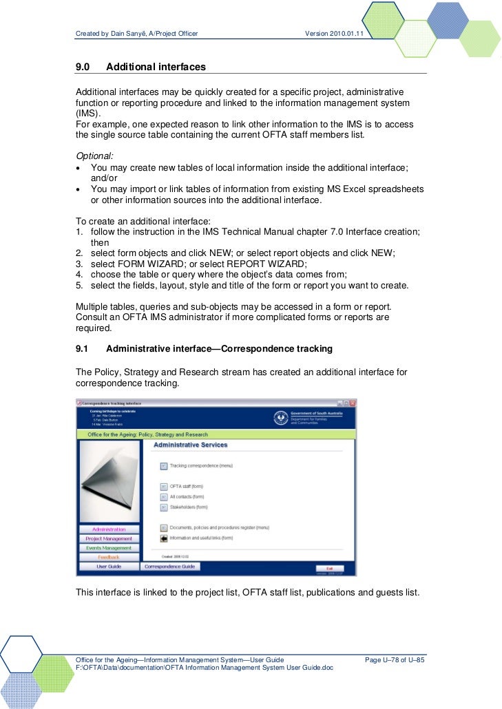 correspondence tracking system excel