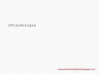 Oftalmologie 
 