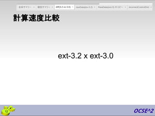 計算速度比較
ext-3.2 x ext-3.0
12
 