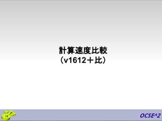 計算速度比較
（v1612＋比）
14
 