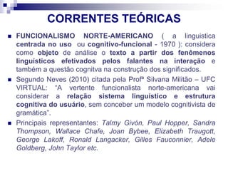O Funcionalismo Linguistico PPTX
