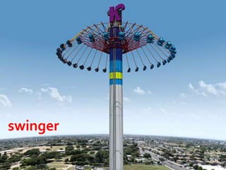 Swing Ride Flashcard Amusement park- VOCABULARY ABOUT RIDES- ESL | PPTX