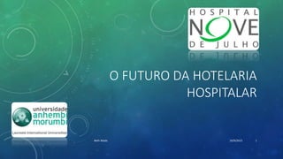 O FUTURO DA HOTELARIA
HOSPITALAR
10/9/2015Beth Wada 1
 