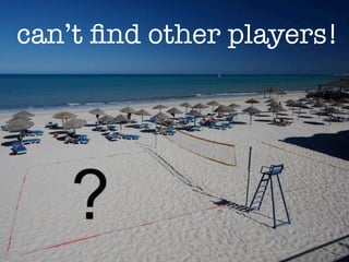 can’t ﬁnd other players!
 