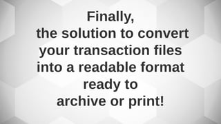 OFX2PDF (OFX to PDF Converter) | PDF