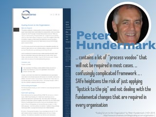 Peter 
Hundermark 
“… contains a lot of “process voodoo” that 
will not be required in most cases. … 
confusingly complica...