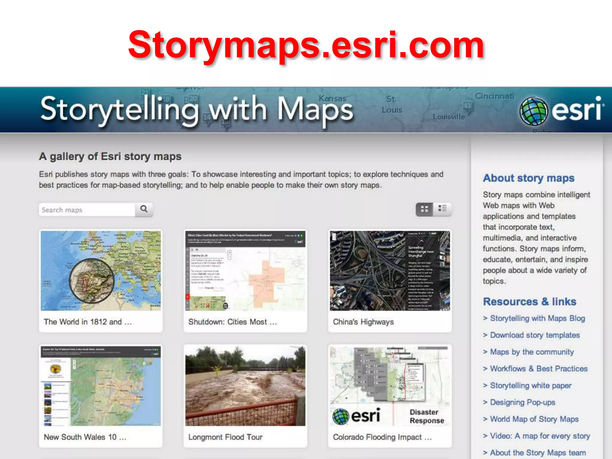 Storymaps.esri.com

 