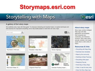 Storymaps.esri.com

 