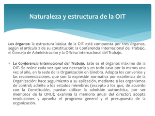 Organización Internacional del Trabajo - OIT | PPTX