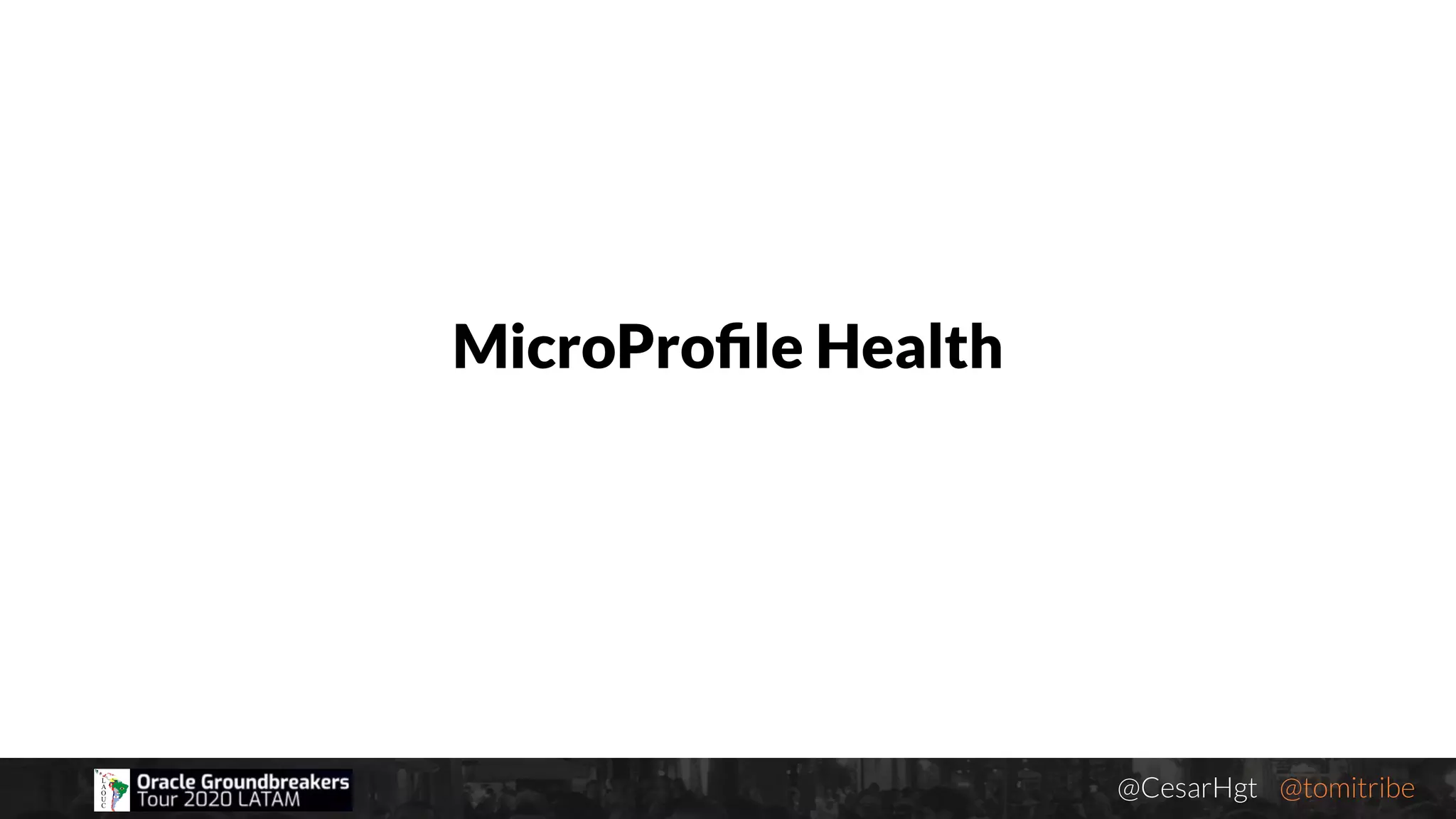 @CesarHgt @tomitribejugbaq.org
MicroProﬁle Health
 