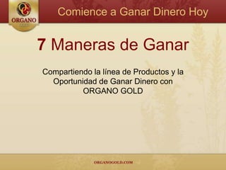 Productos de OG que la Gente QuiereMARCA LÍDER MUNDIAL100% GANODERMA ORGÁNICO CERTIFICADO