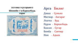 9 r angi-nar_sar_delkhiin_khodolgoon | PPT