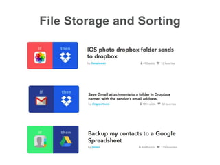 File Storage and Sorting
 