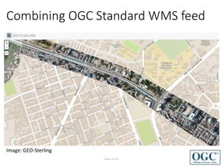 Copyright © 2017 OGC
Combining OGC Standard WMS feed
Image: GEO-Sterling
 