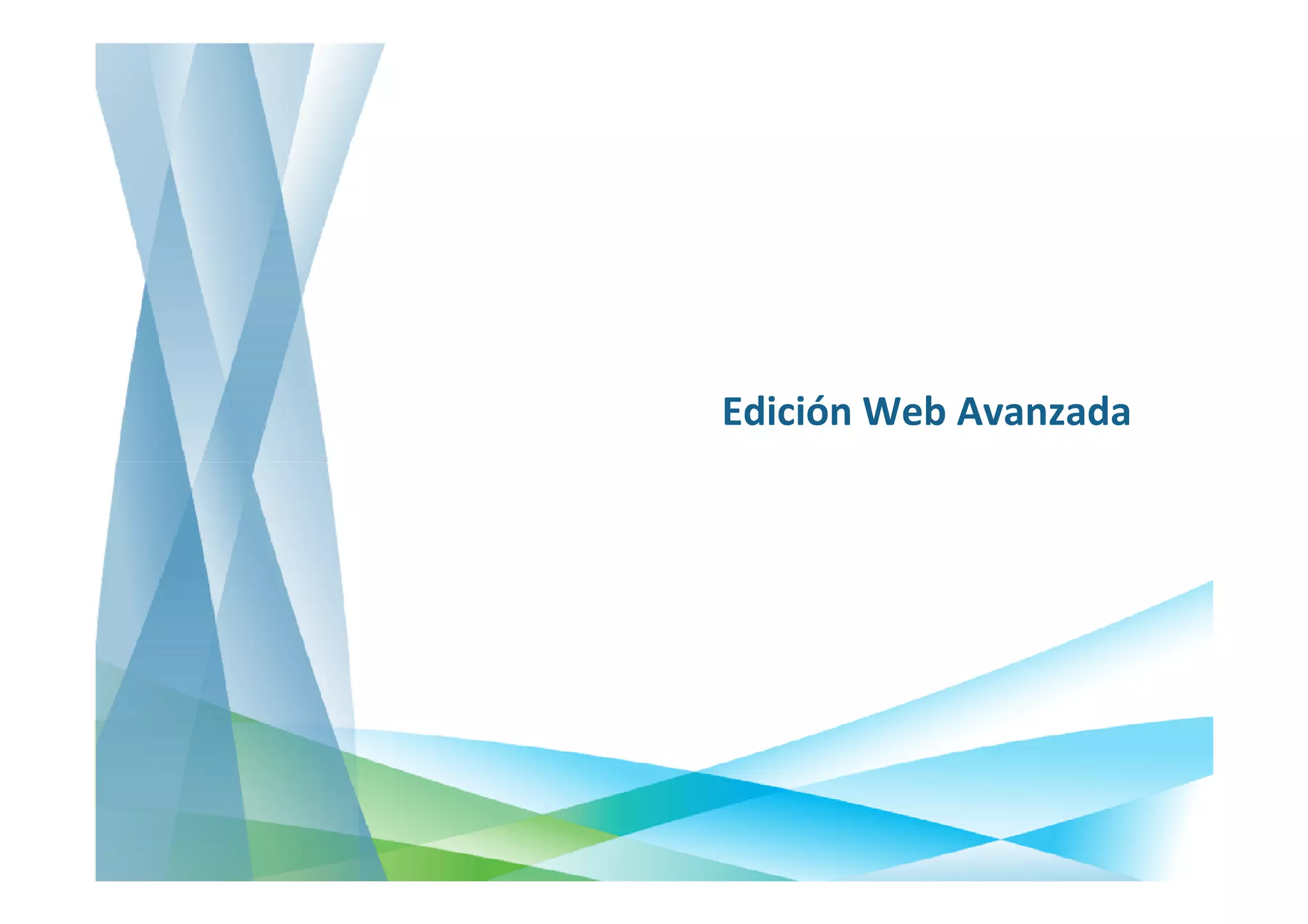 Edición Web Avanzada
 