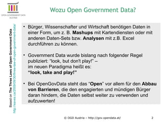 OGD Austria Die Initiative Open Government Data Austria  Slide 2