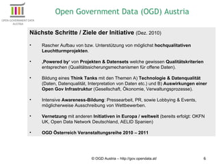 OGD Austria Die Initiative Open Government Data Austria  Slide 6