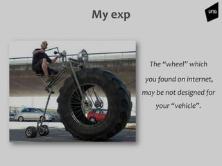 The “wheel” which
you found on internet,
may be not designed for
your “vehicle”.
My exp
 