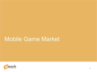 Mobile Game Market
15	
  
 