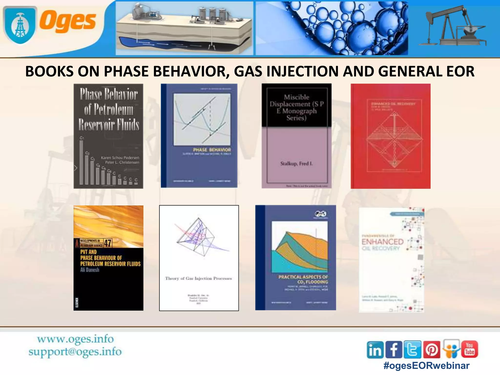 10 LEADING EOR SPECIALISTS IN ACADEMIA
Sohrabi
Mohanty Johns
Pope Delshad
Blunt
WhitsonRossen
Kantzas Austad
#ogesEORwebinar
 