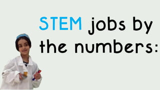 STEM jobs by
the numbers:
 