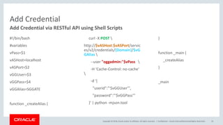 Oracle GoldenGate 18c - REST API Examples | PPTX