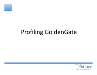 Proﬁling	
  GoldenGate	
  
 