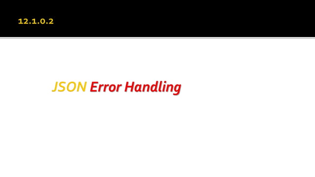 Oracle Database - JSON and the In-Memory Database | PPT