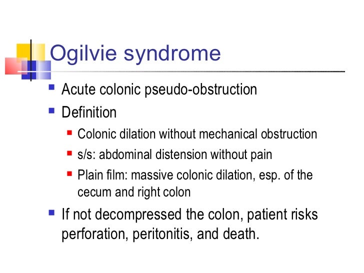 ogilvie syndrome