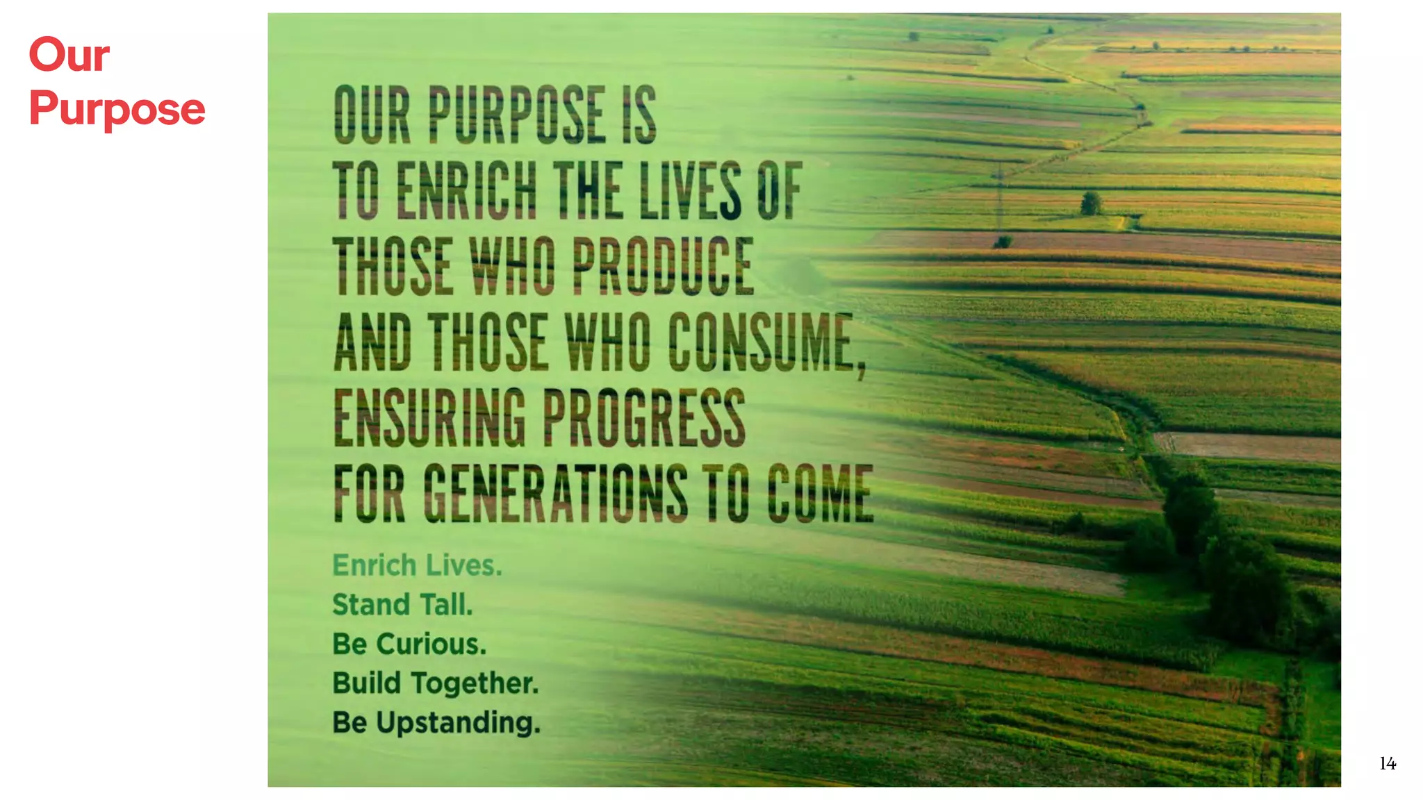 14
Our
Purpose
 