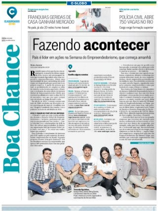 O Globo - Fazendo acontecer - Boa Chance - 11.11.2013
