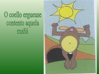 O coello ergueuse contento aquela  mañá 