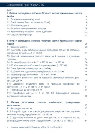 2 Рішення, внесені до ЄДРСР за період з 03.06.2019 по 07.06.2019
Огляд судової практики ККС ВС
ЗМІСТ
1. Питання застосуван...
