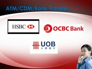 ATM/CDM/Bank Transfer 
 