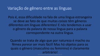 O gênero gramatical na língua grega | PDF
