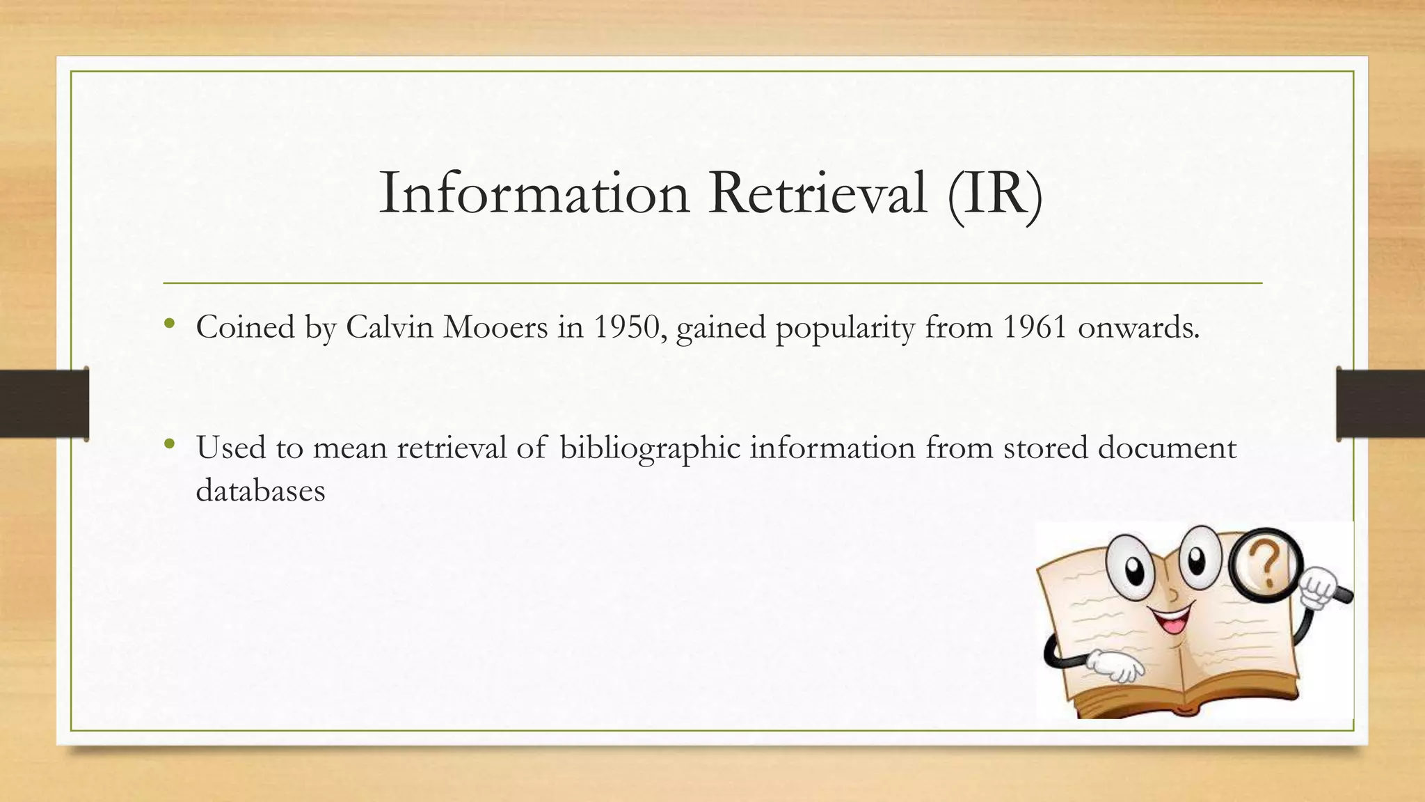 Information retrieval system | PPT